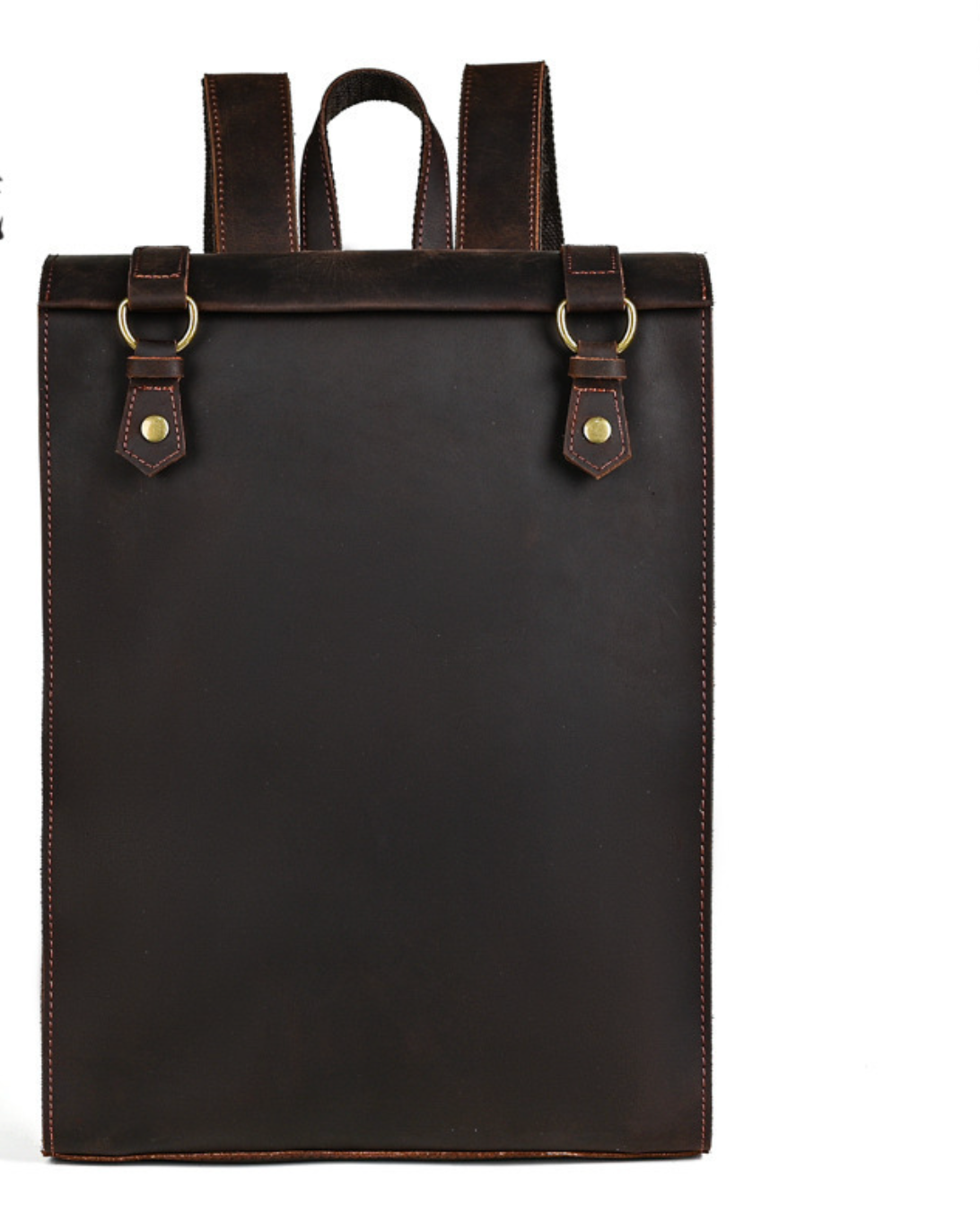 Vintage Crazy Horse Leather Backpack Men Women