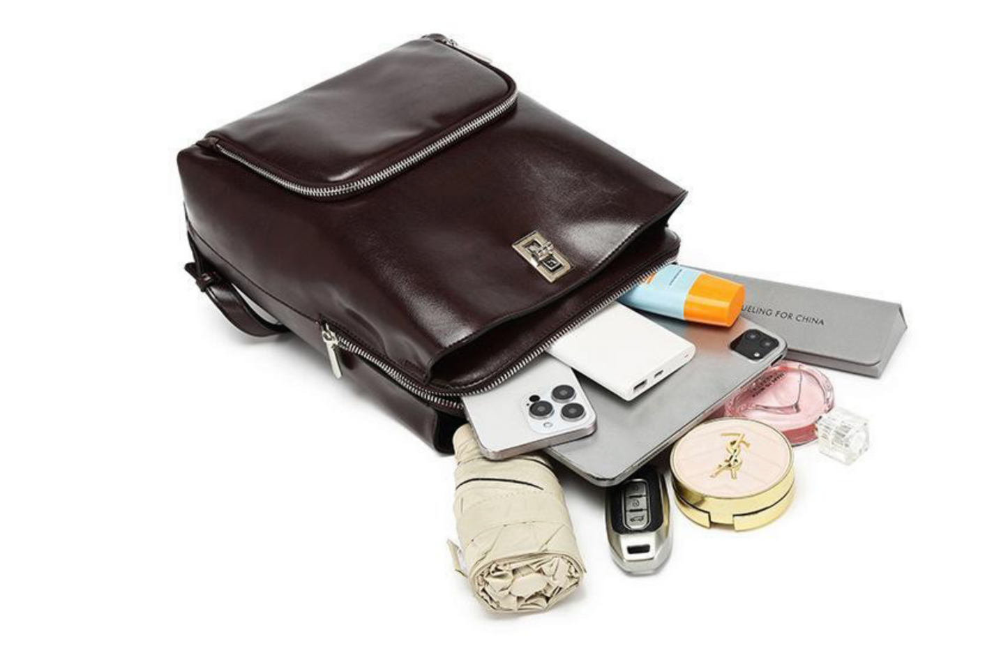 leather backpacks purse for women