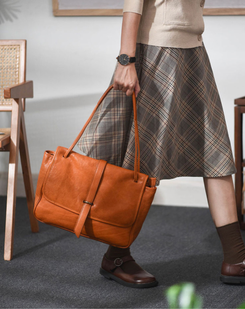 women leather tote handbags