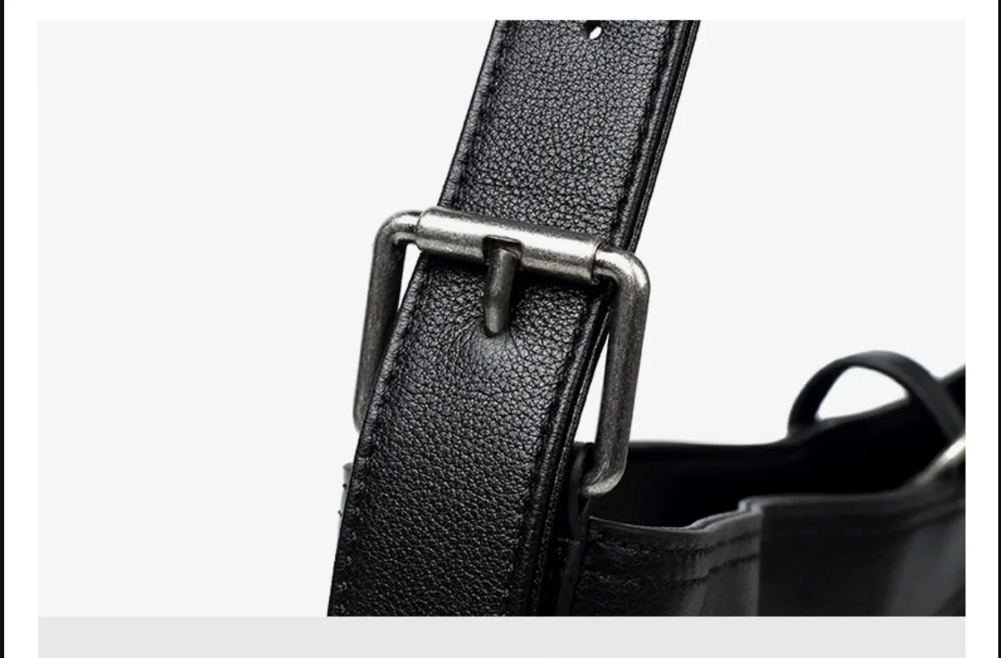 Genuine Leather Crossbody Messenger Bag for Men