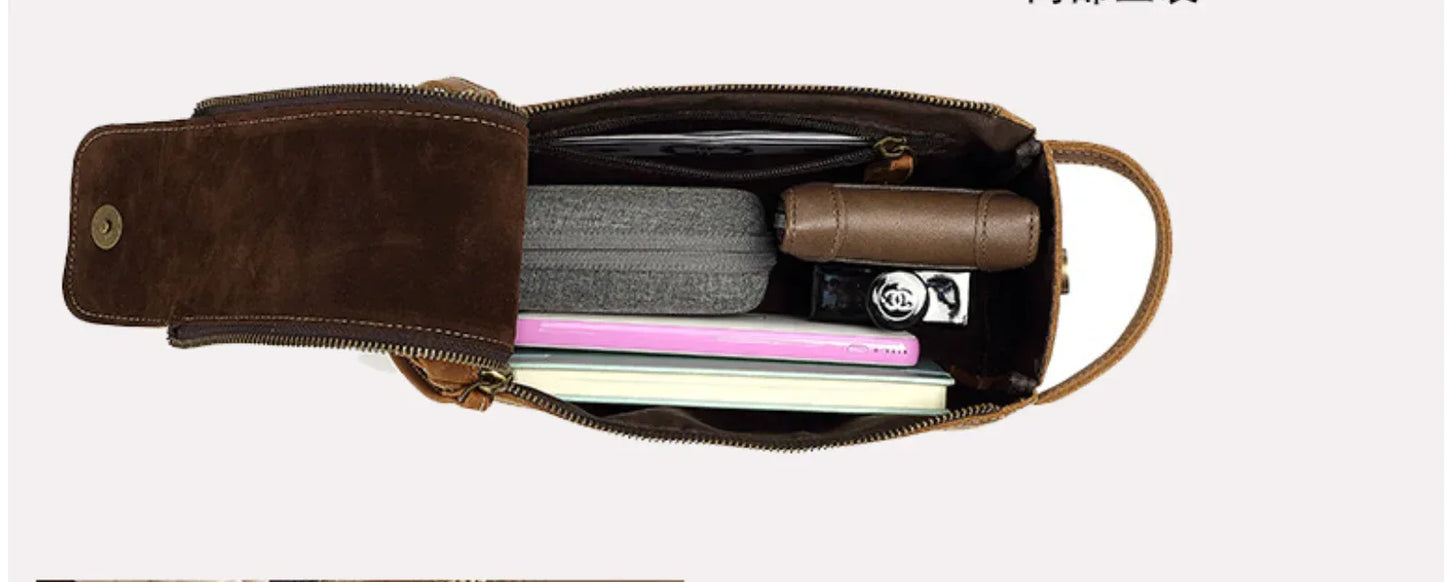 mens toiletry bag real leather