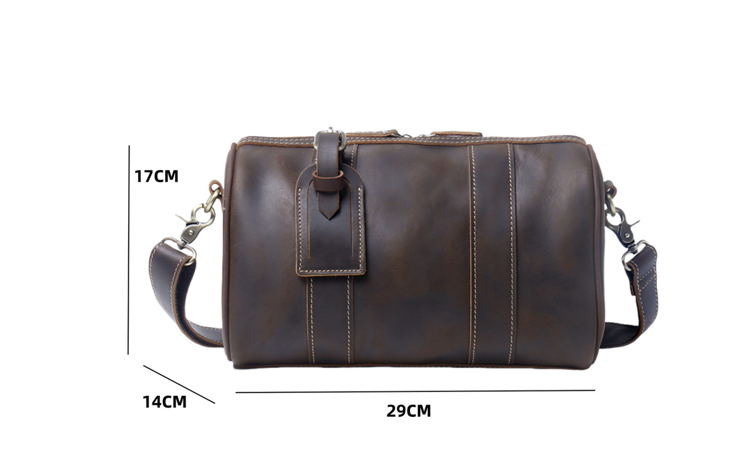 Leather Shoulder Duffel Bag Crossbody Satchel
