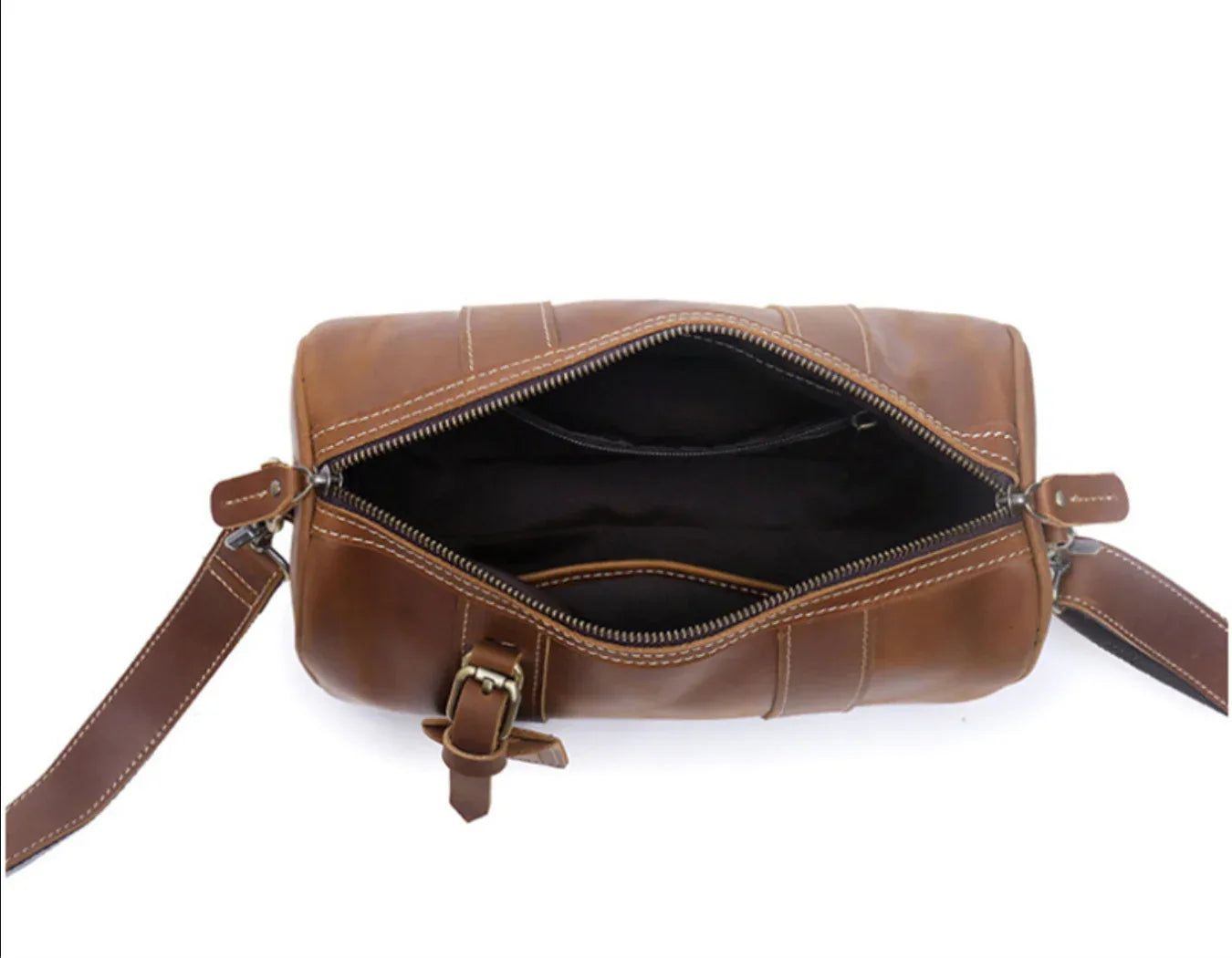 Leather Shoulder Duffel Bag Crossbody Satchel