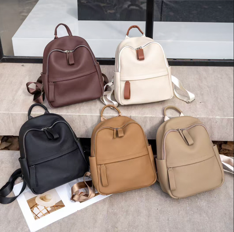 genuine leather mini rucksack womens