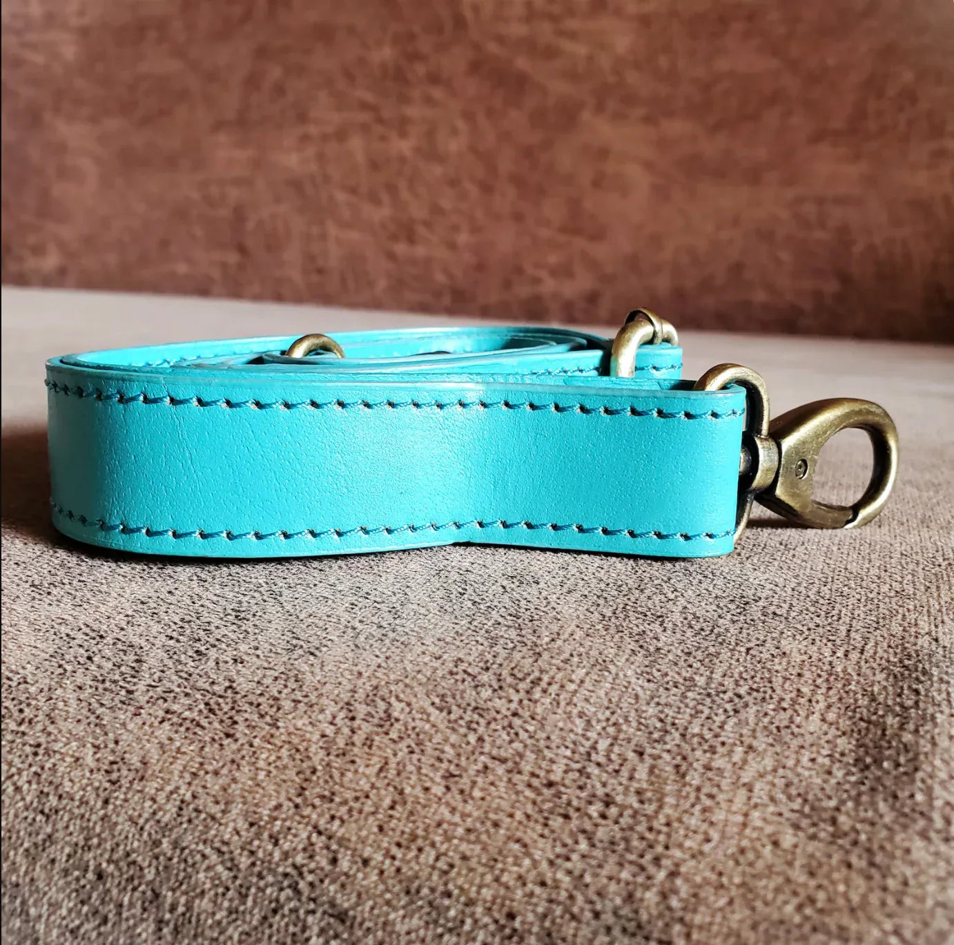 Turquoise hand tooled leather purse