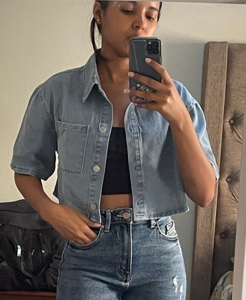 Cropped Jean Jacket for Women