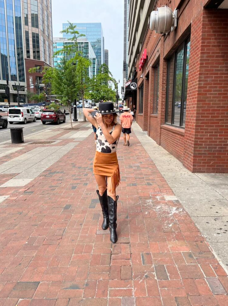 High Waist Western Wrap Style Skirt for Rodeos