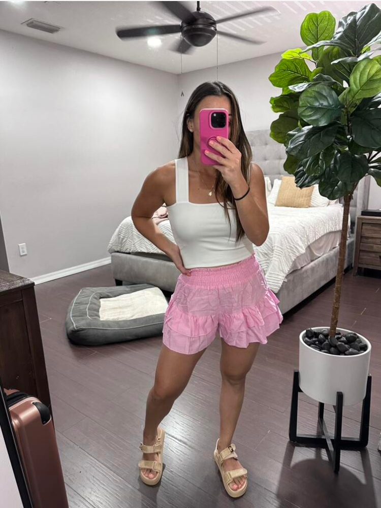 Women's Paperbag Waist Ruffle Shorts