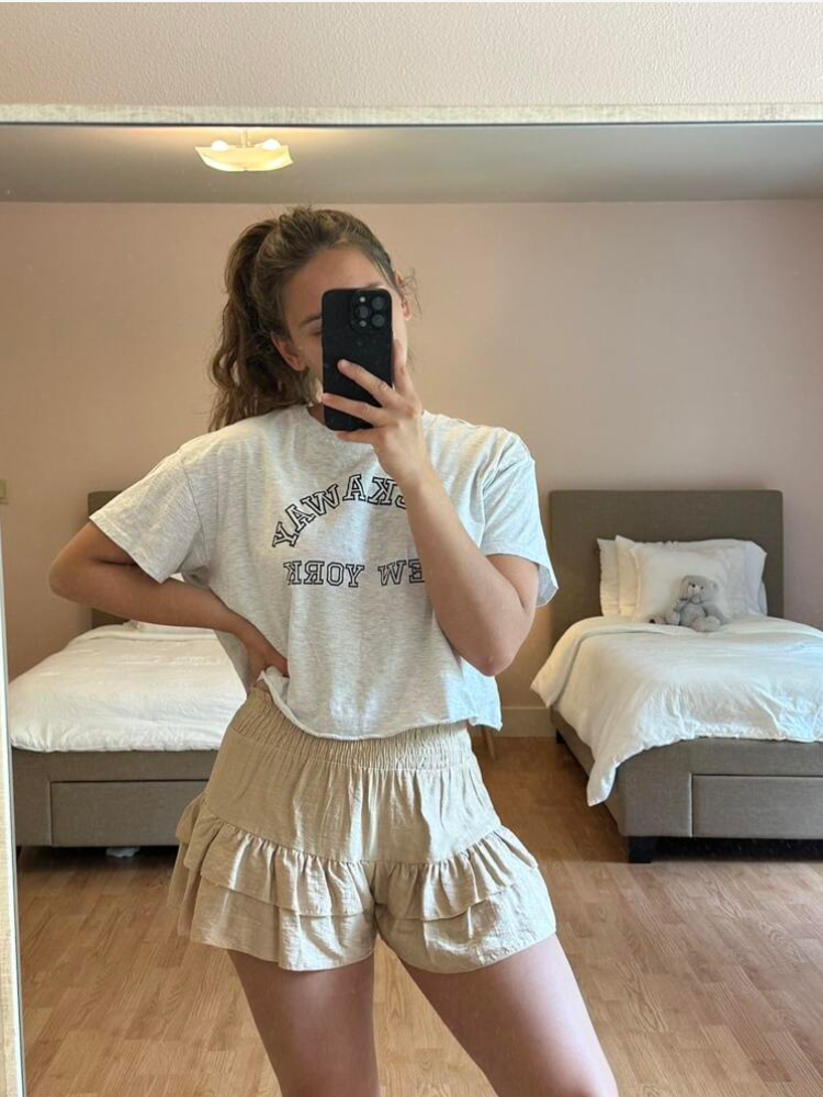 Women's Paperbag Waist Ruffle Shorts