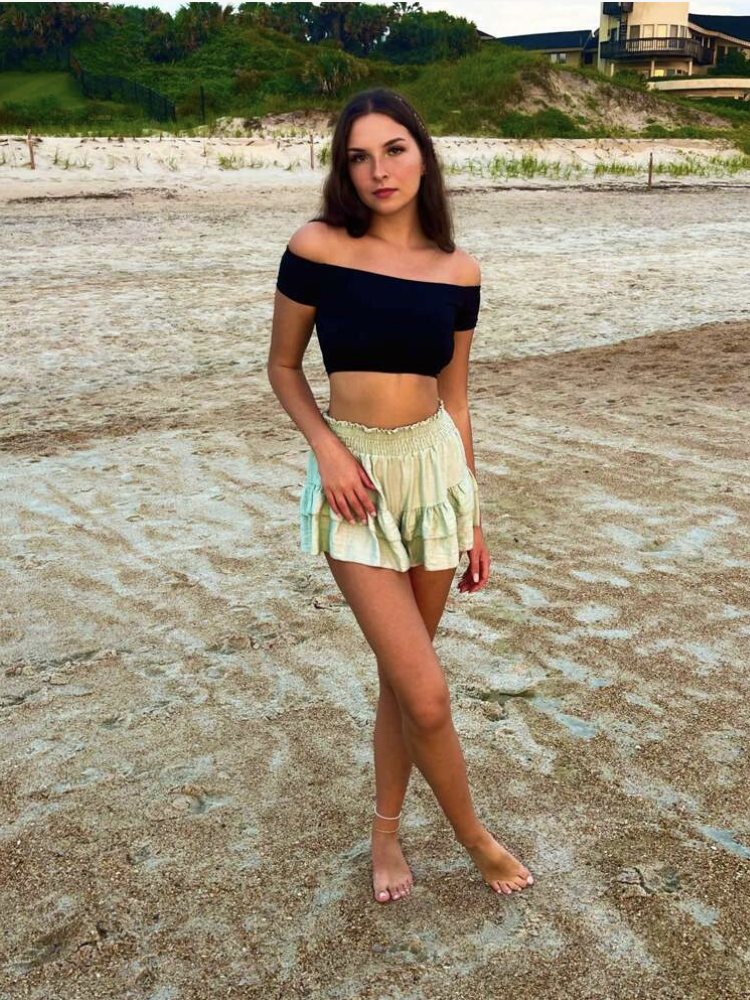 Women's Paperbag Waist Ruffle Shorts