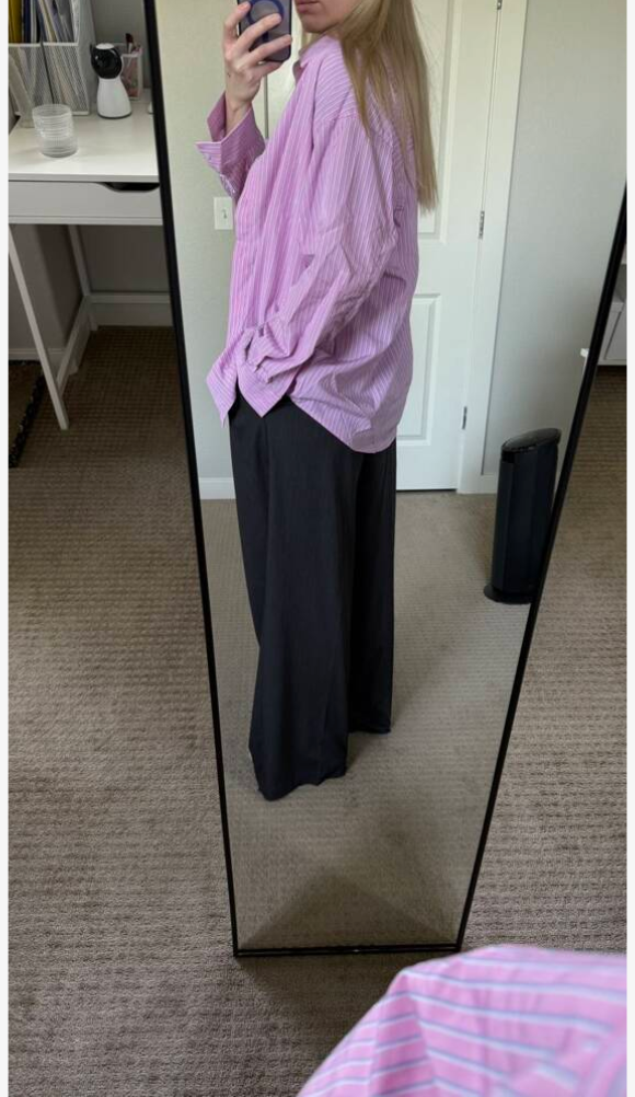 Loose Fit Drop Shoulder Long Sleeve Blouse
