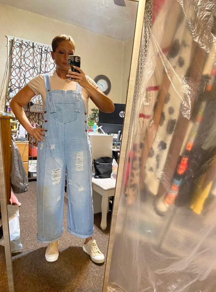 Women's Loose Fit Denim Overall Dress