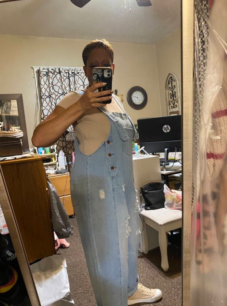Women's Loose Fit Denim Overall Dress