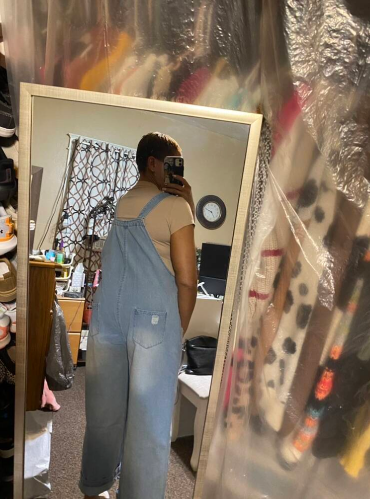 Women's Loose Fit Denim Overall Dress