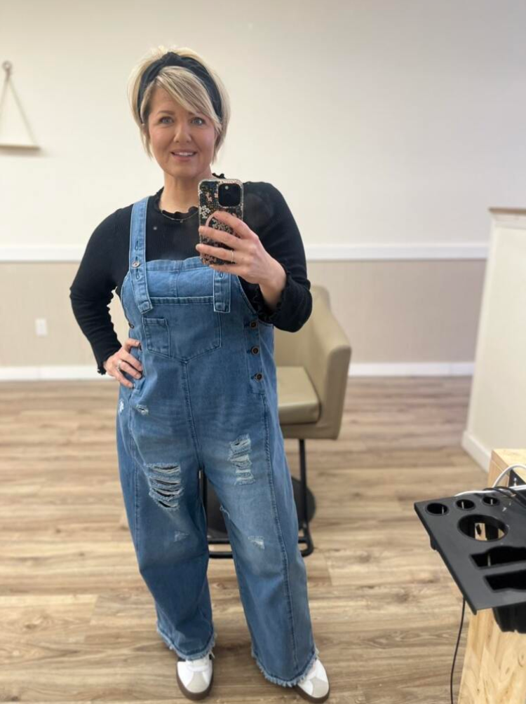 Women's Loose Fit Denim Overall Dress