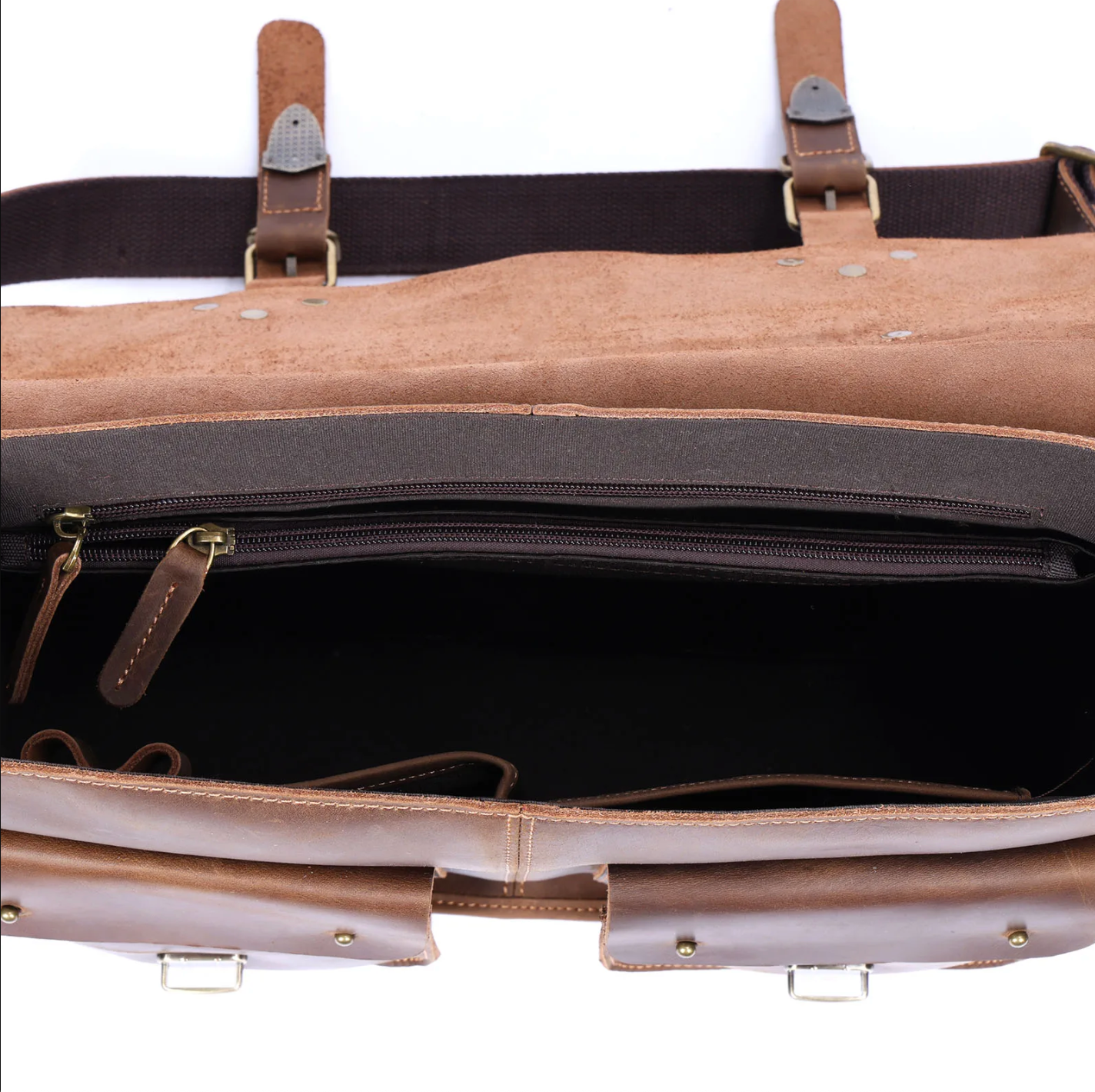 Genuine Leather Men's Briefcase 16" Laptop Bags