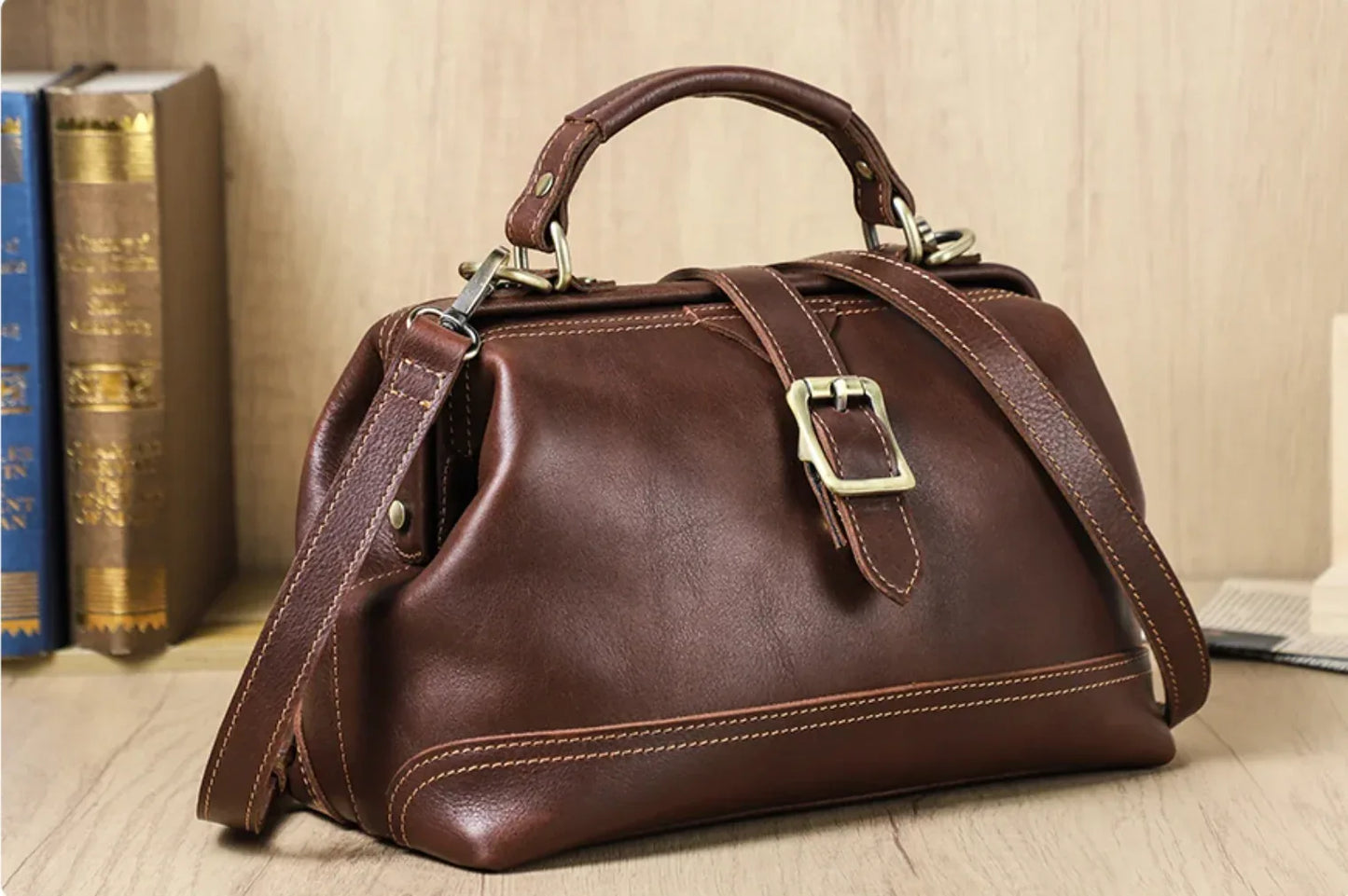 Genuine leather sling bag for women