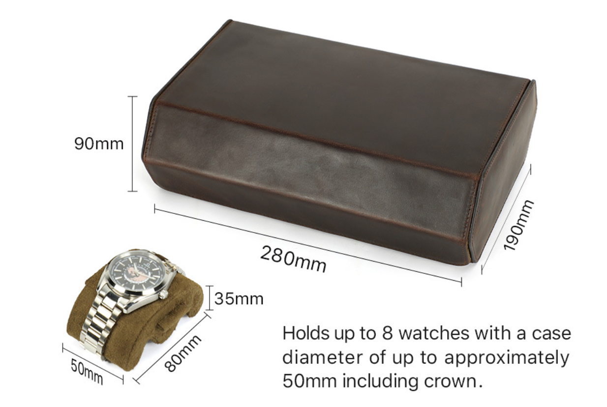 Luxury Watch Box for Men 8 Slot Case for Watch Collection