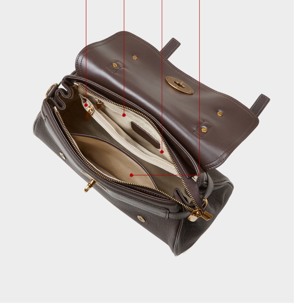 Black Leather Shoulder Bag for Women Braided Handle