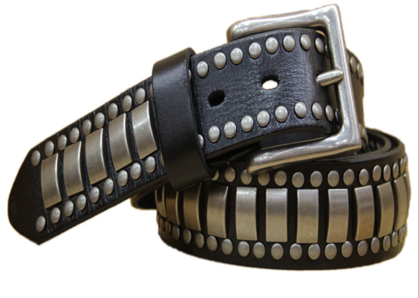 Punk Real Leather Belt with Rivets