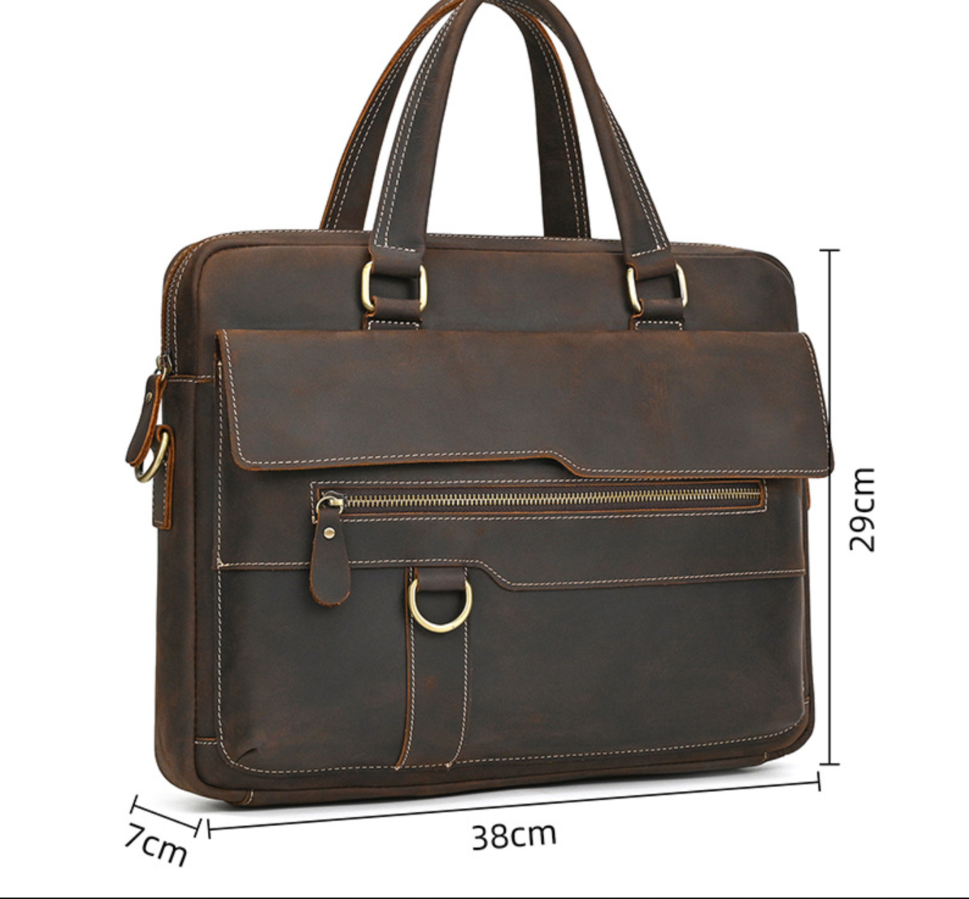 Genuine Leather Office Messenger Bag for Men
