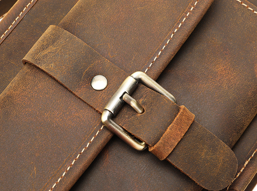 Men’s Genuine Leather Chest Crossbody Bag
