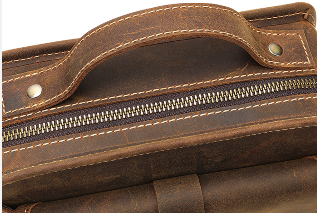 Men’s Genuine Leather Chest Crossbody Bag