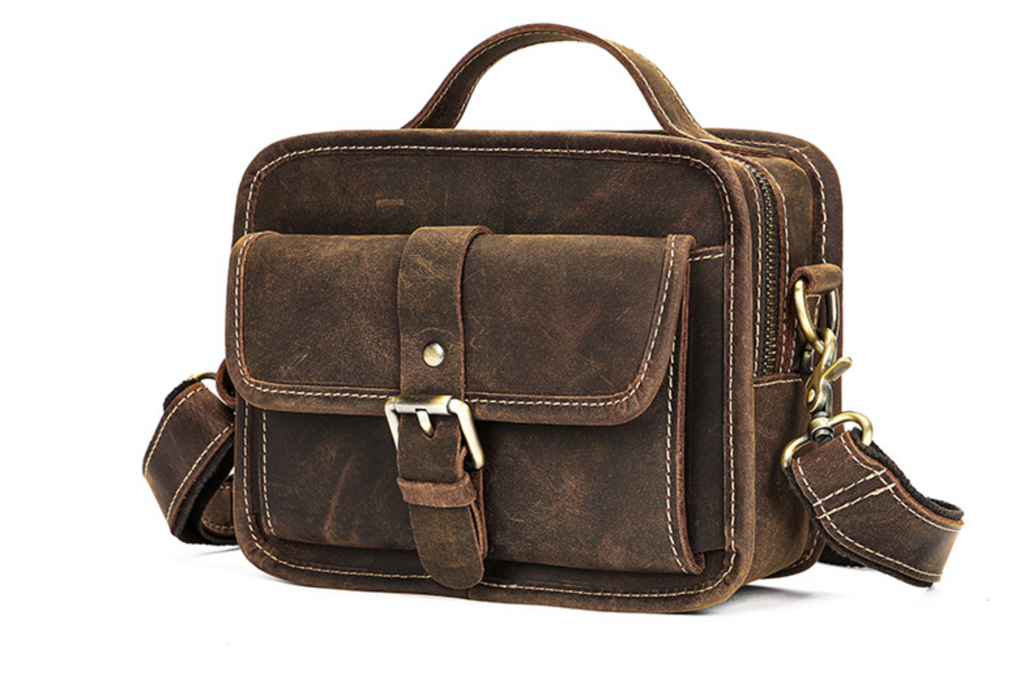 Men’s Genuine Leather Chest Crossbody Bag