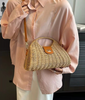 Straw Woven Beach Crossbody Bag for Women