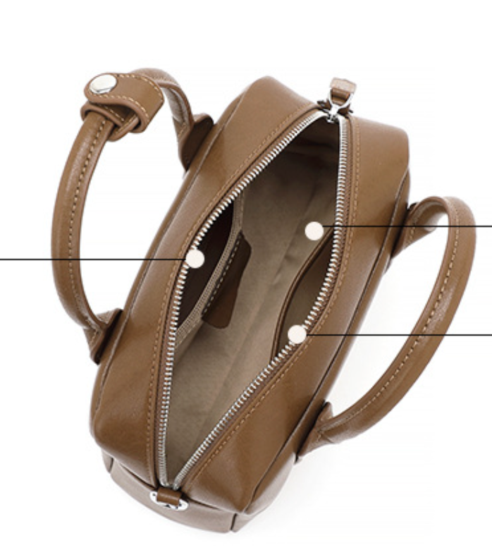 Genuine Leather Shoulder Bag for Women With Top Handle