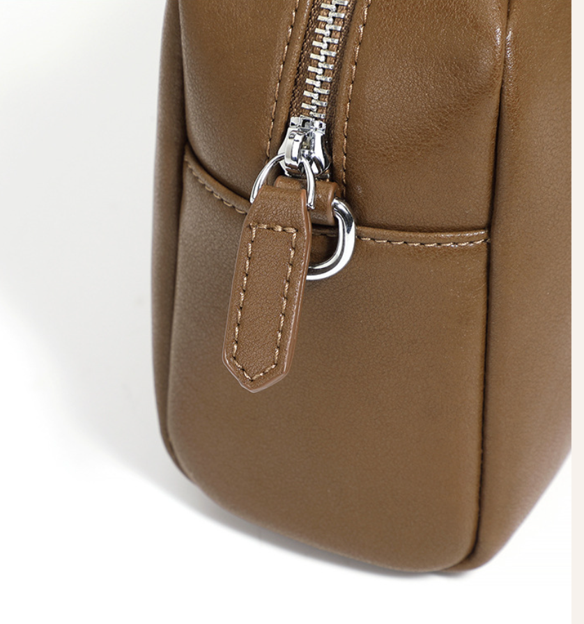 Genuine Leather Shoulder Bag for Women With Top Handle