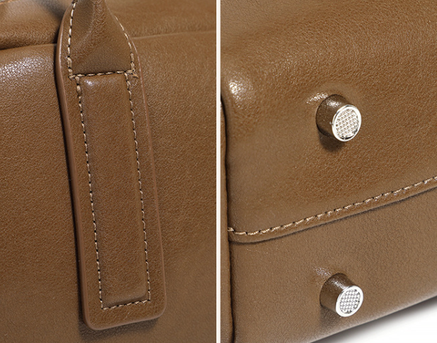 Genuine Leather Shoulder Bag for Women With Top Handle