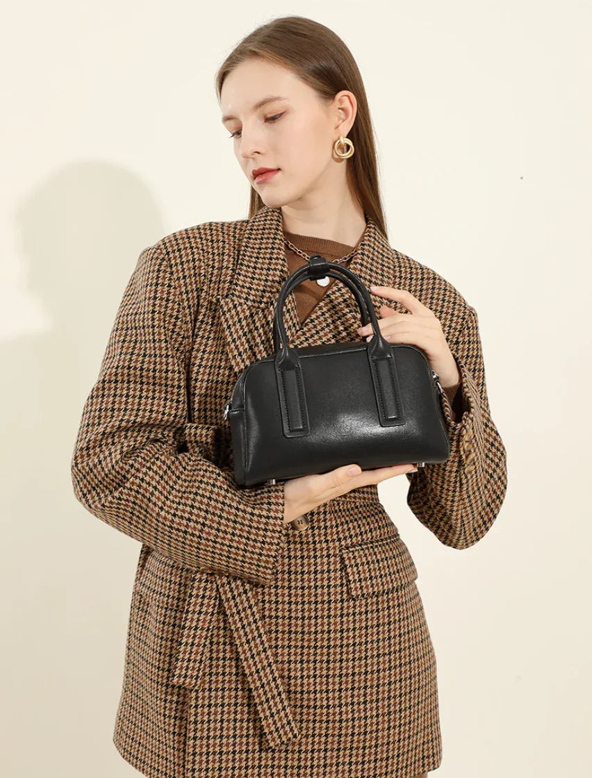 Genuine Leather Shoulder Bag for Women With Top Handle