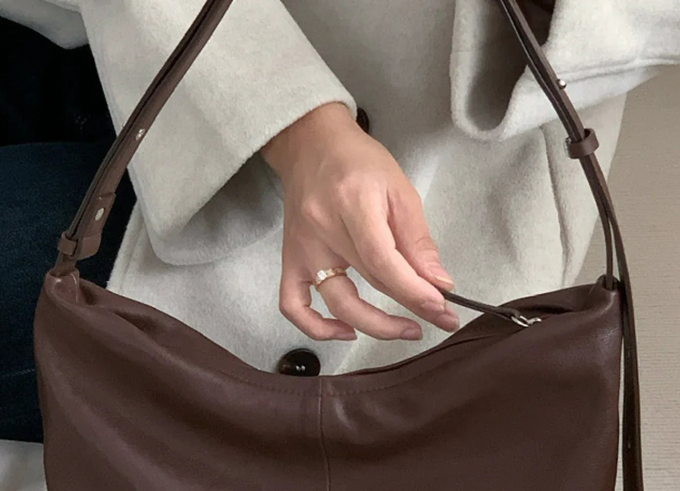 Genuine Leather Over The Shoulder Bag for Women