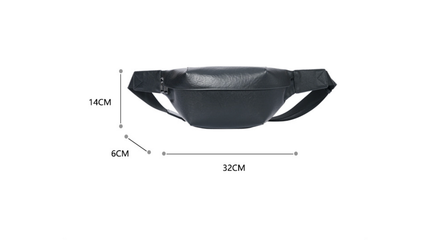 Men’s Leather Waist Bag Crossbody for Travel