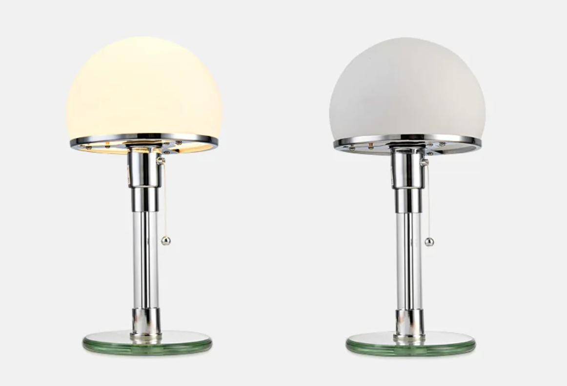 Mid Century Modern Table Lamp with Glass Dome