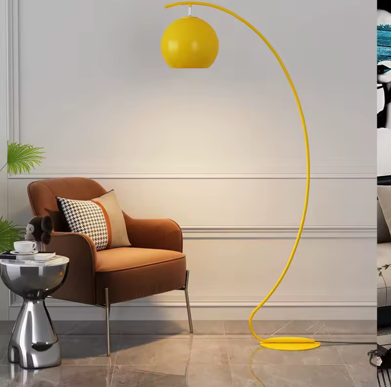 Curved Arc Floor Lamp Modern Reading Light