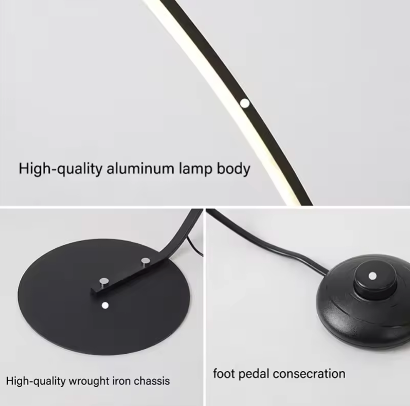 Half Moon Arc Floor Lamp Modern Boho Curved Lighting