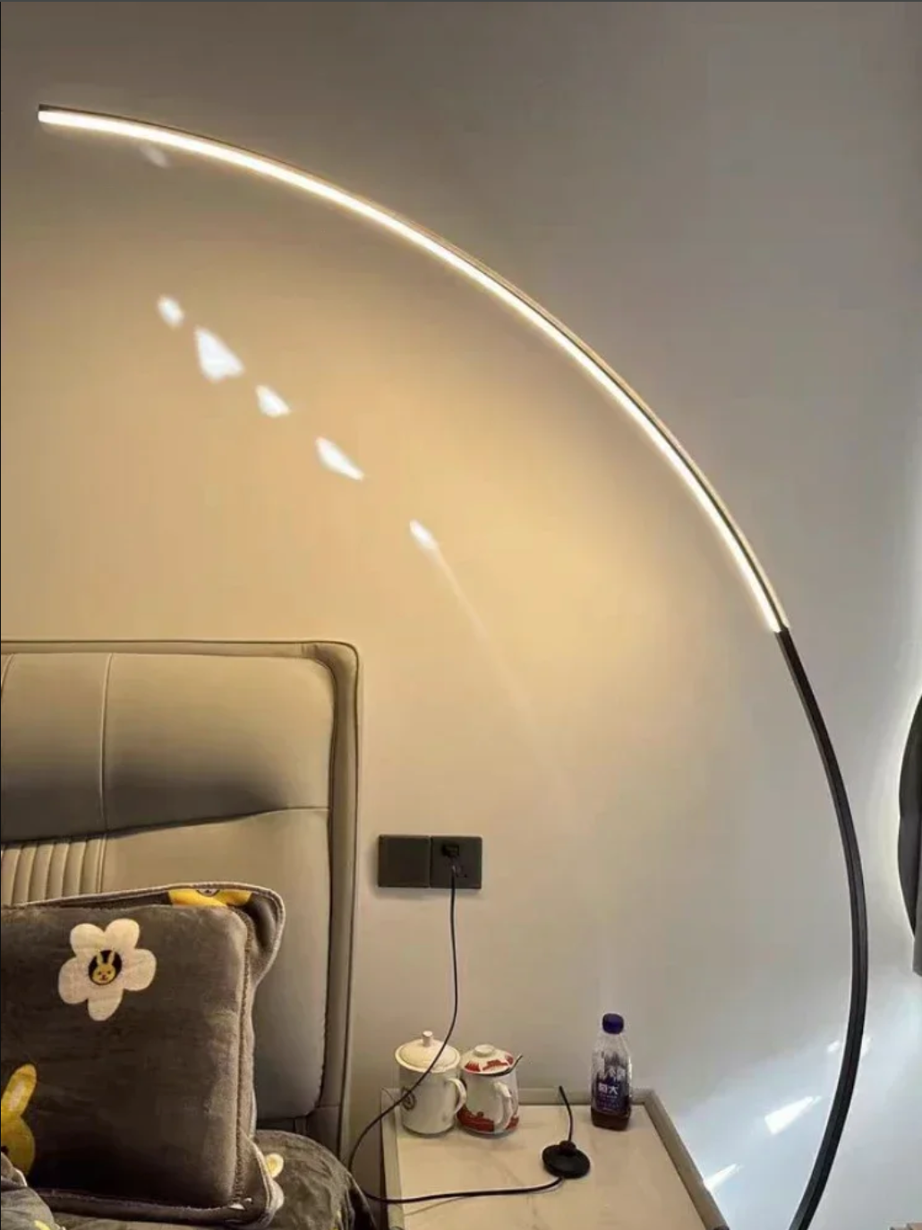 Half Moon Arc Floor Lamp Modern Boho Curved Lighting