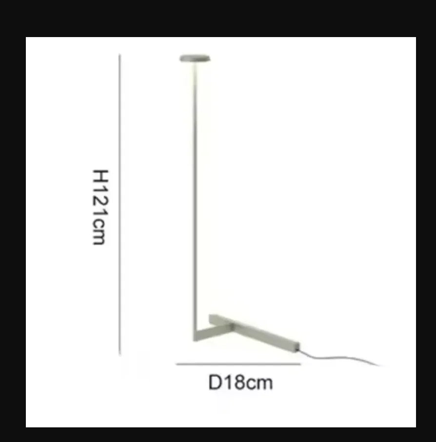 Italian Art Deco Iron LED Floor Lamp Minimalist Corner Light