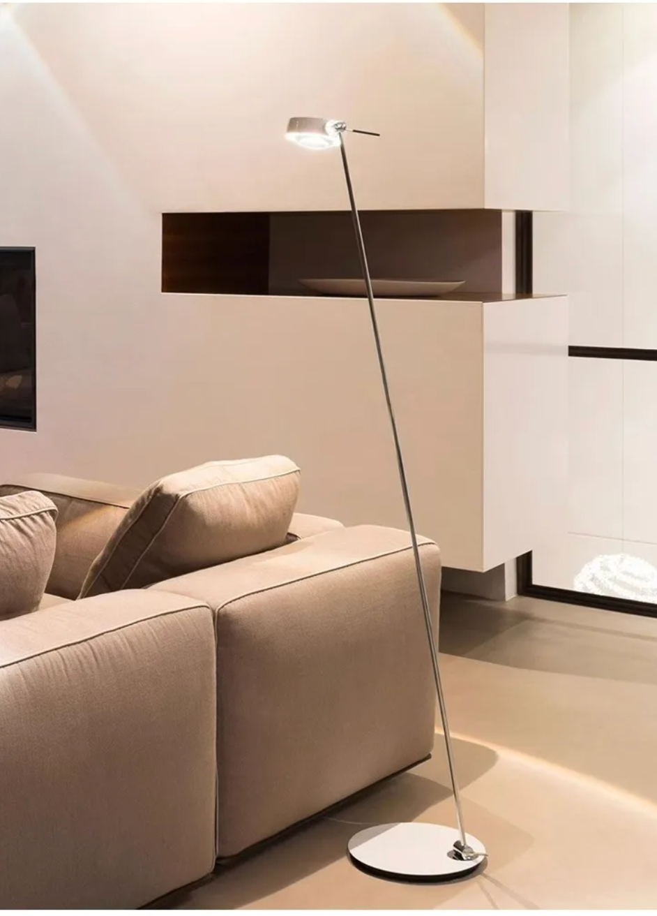 Modern Minimalist Floor Lamp with Adjustable Head Reading Light
