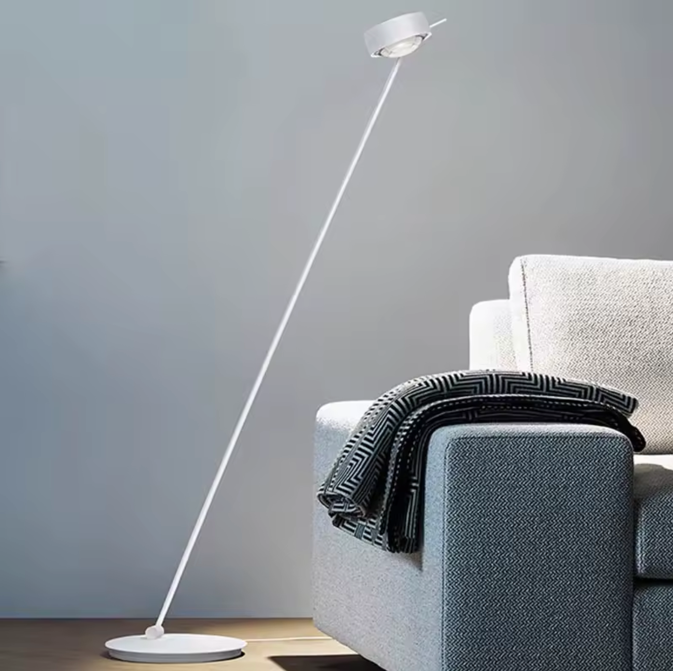 Modern Minimalist Floor Lamp with Adjustable Head Reading Light