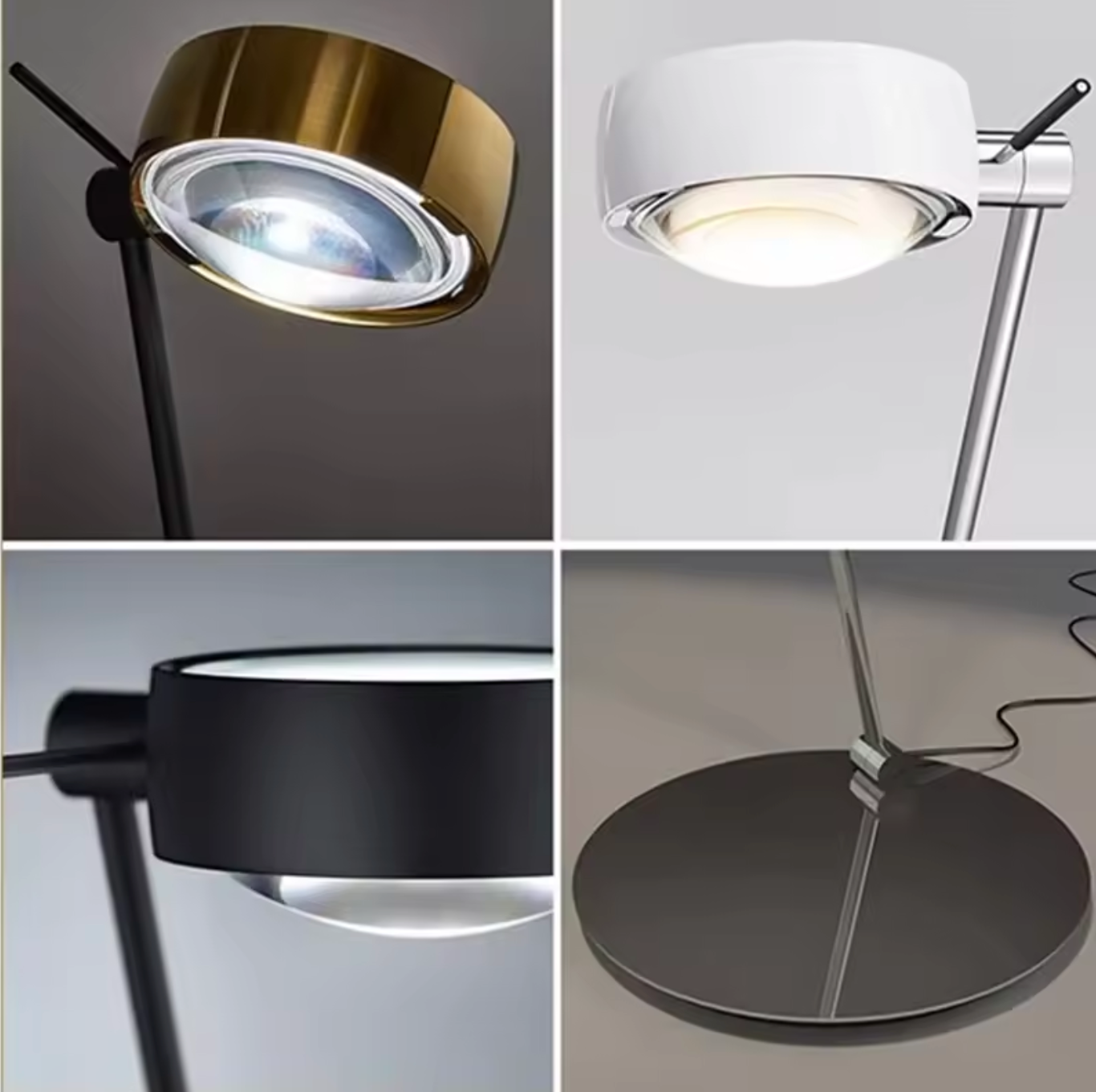 Modern Minimalist Floor Lamp with Adjustable Head Reading Light