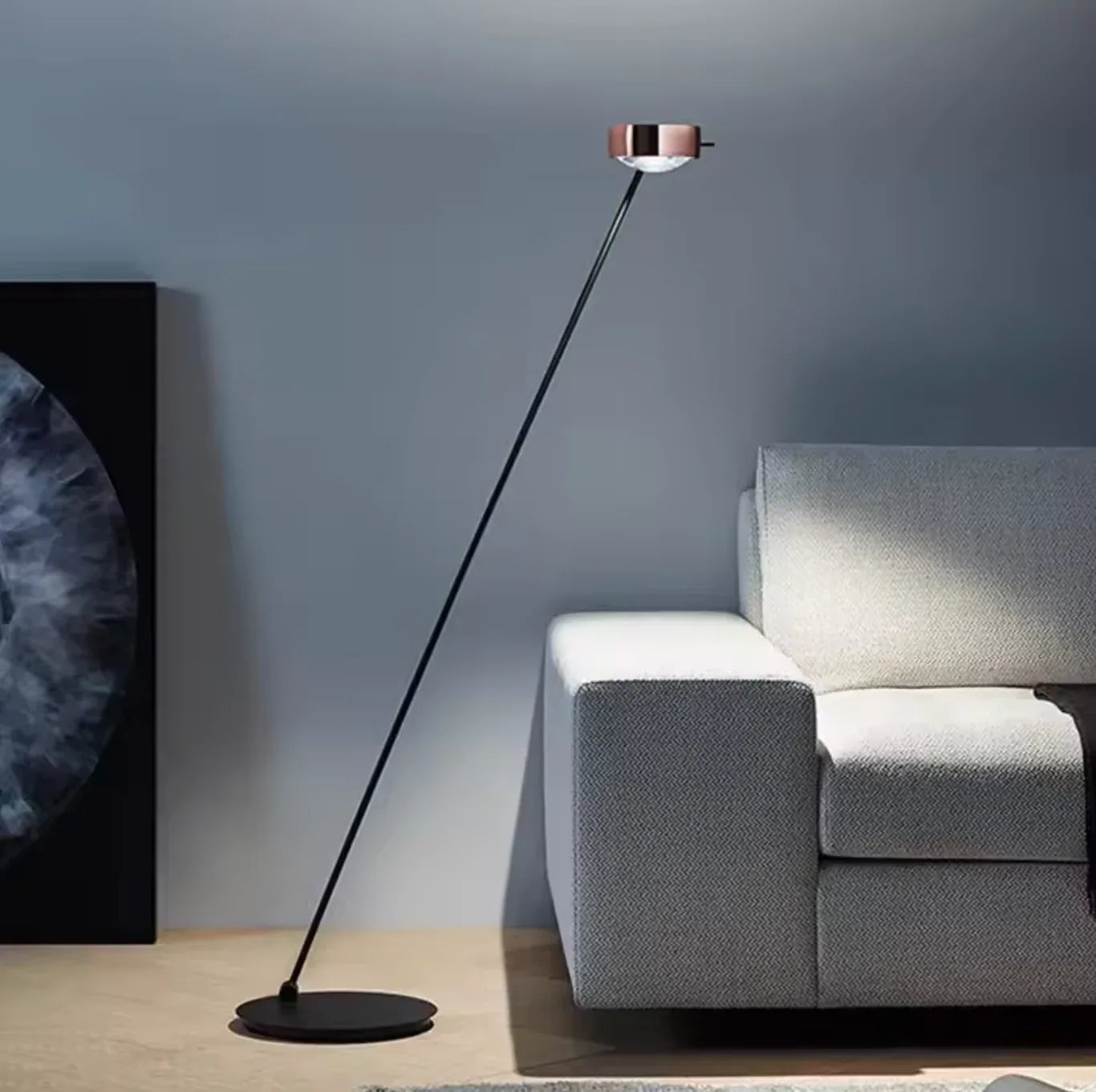 Modern Minimalist Floor Lamp with Adjustable Head Reading Light