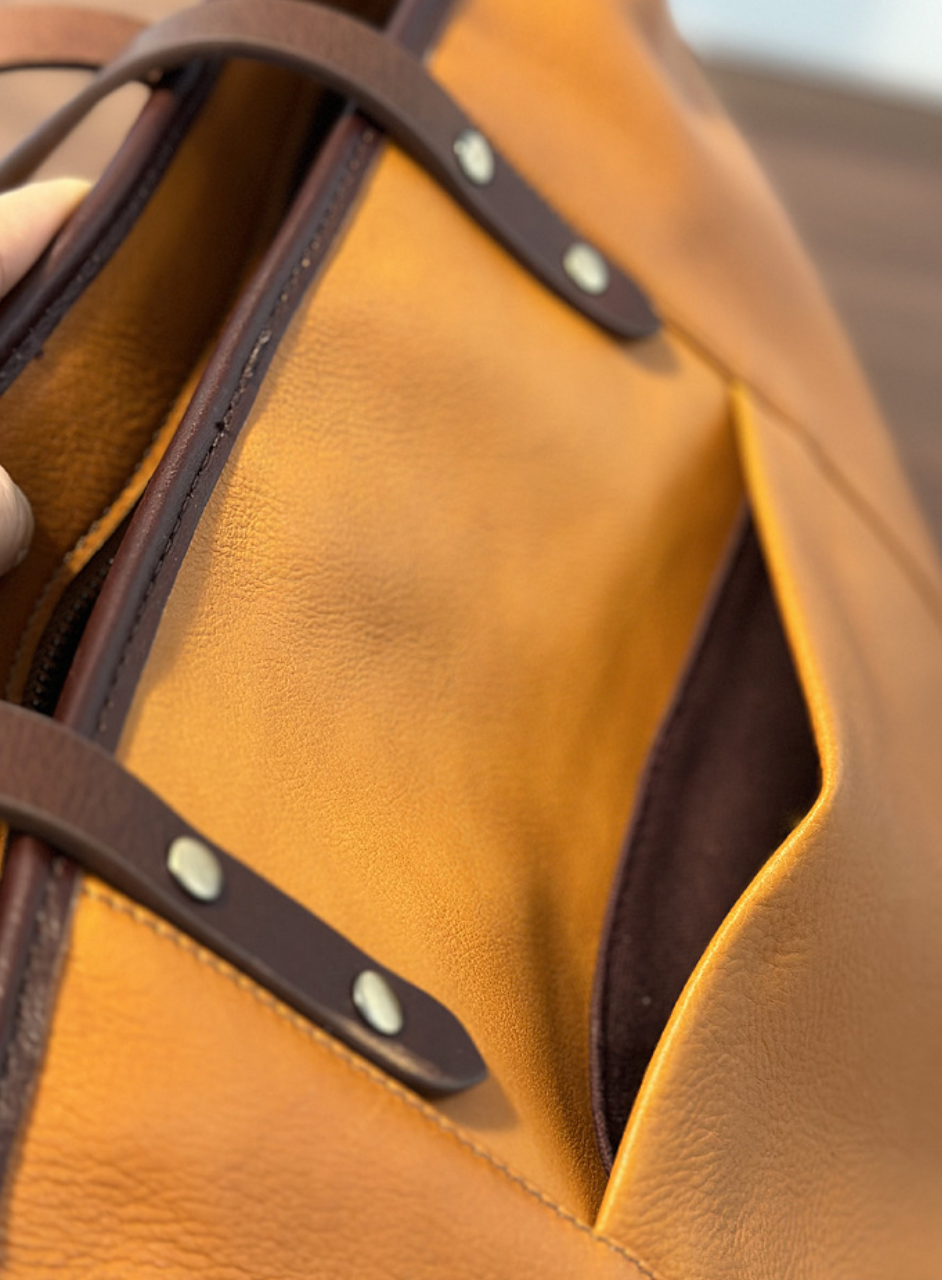 Full Grain Leather Tote Bag Office Shoulder