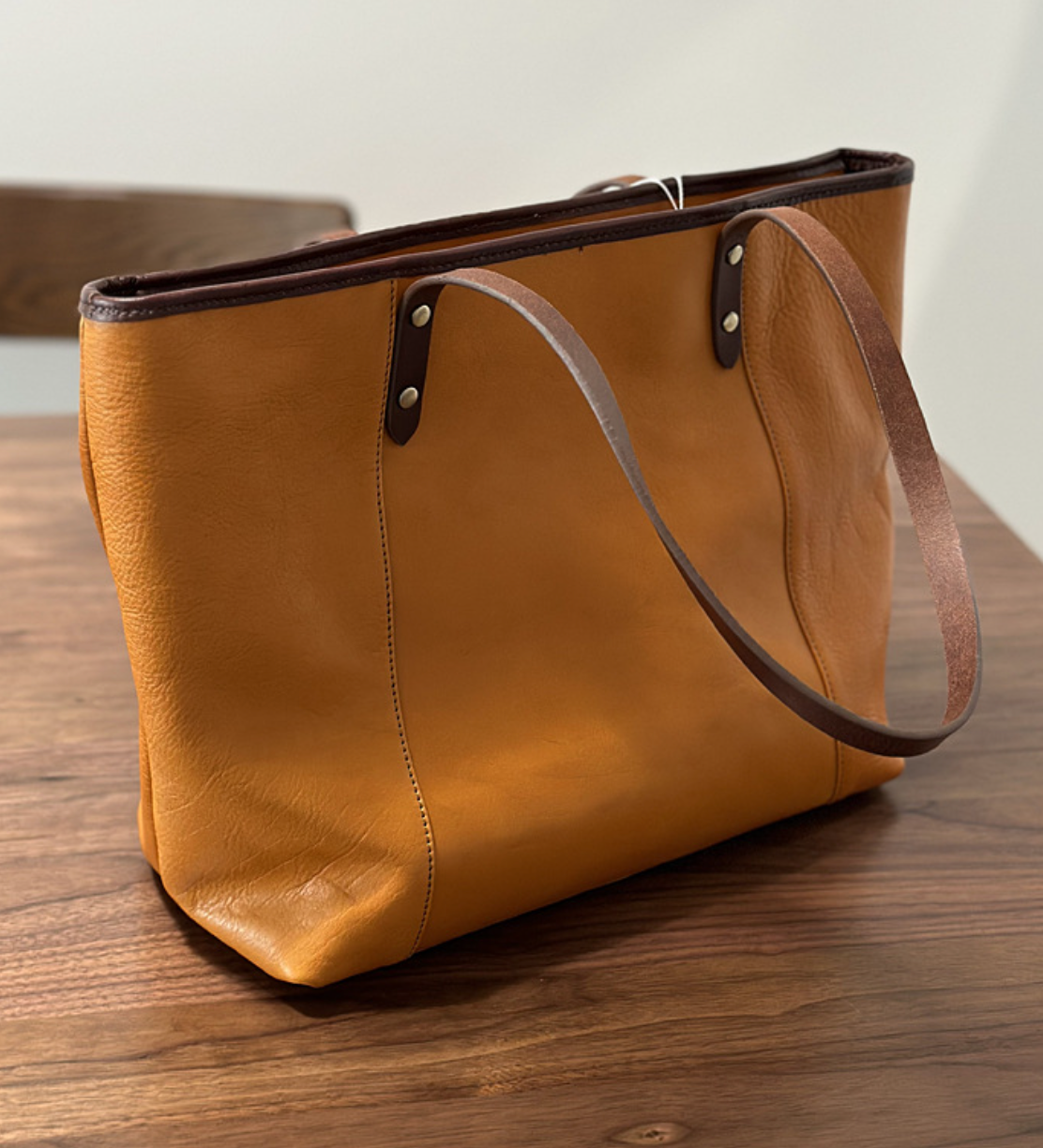 Full Grain Leather Tote Bag Office Shoulder