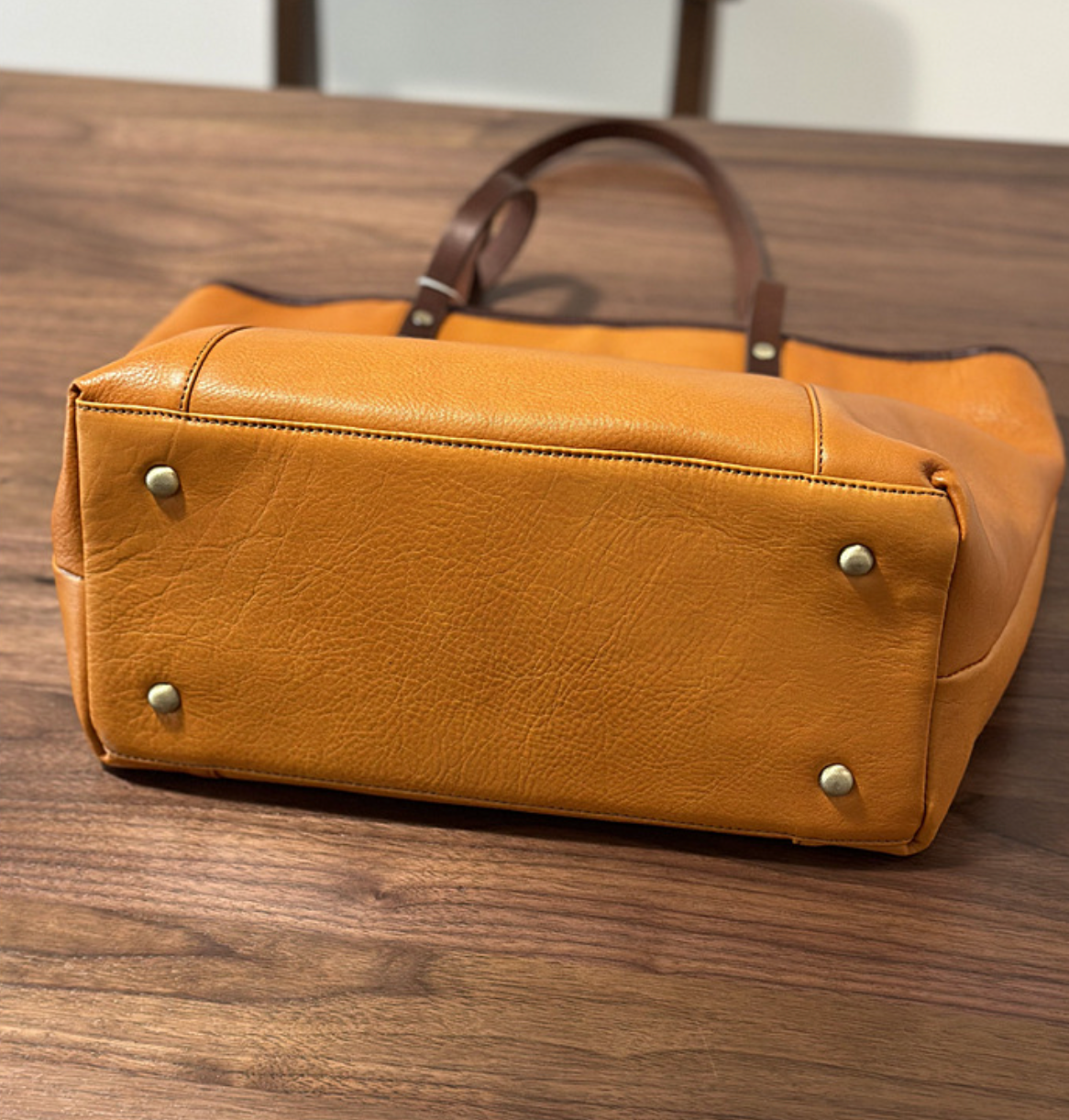 Full Grain Leather Tote Bag Office Shoulder