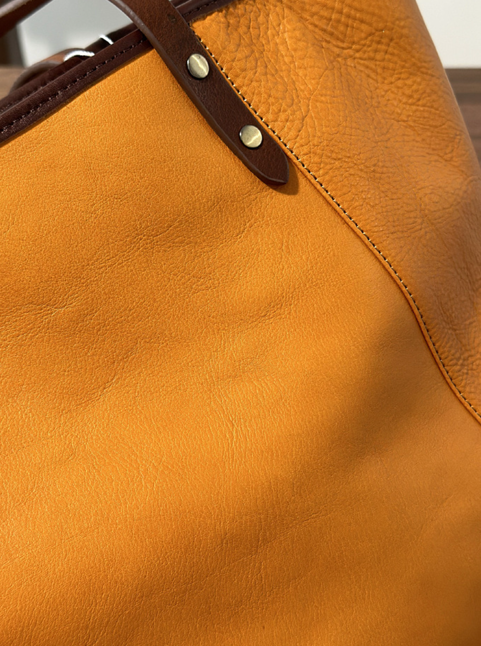 Full Grain Leather Tote Bag Office Shoulder