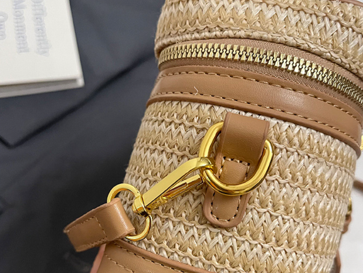 Straw Crossbody Purse for Women Woven Box Beach Bag