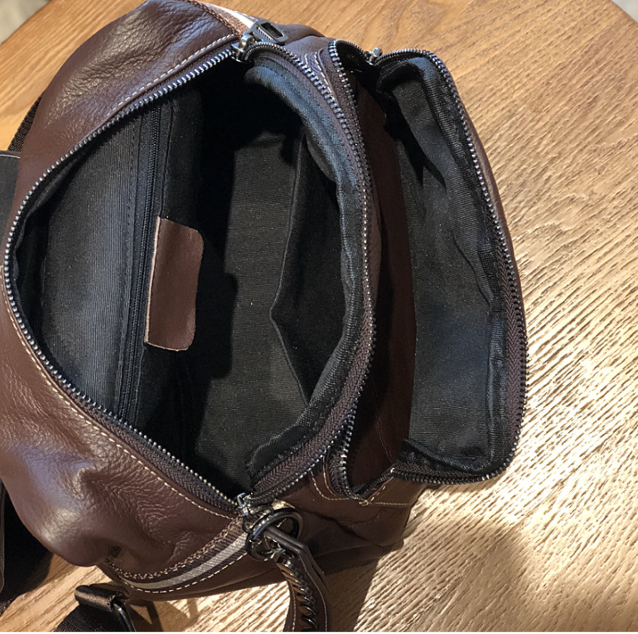 Brown Leather Backpack for Women with Laptop Space